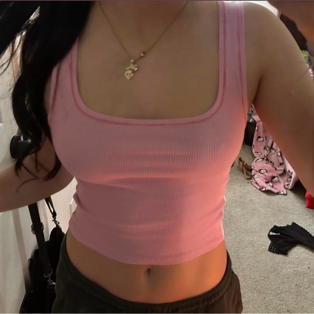 Pink skims Ribbed Tank Top
